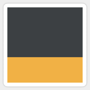 Solid colors yellow and gray Sticker